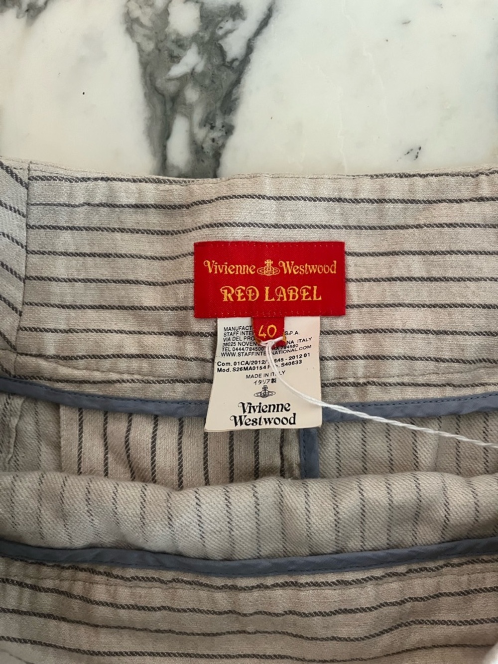 Vivienne Westwood Beige Striped Mini Skirt - Picture 4 of 5